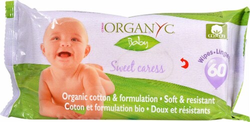 Organyc® Baby Wipes Sweet Caress Perspective: front