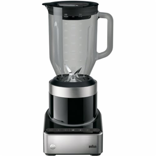 Braun PureMix Power Countertop Blender with Glass Blending Pitcher - Stainless Steel/Black Perspective: front