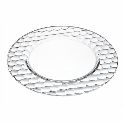 Majestic Gifts E64689-US Honey 12.6 in. High Quality Glass Charger Plate- case of 2 Perspective: front