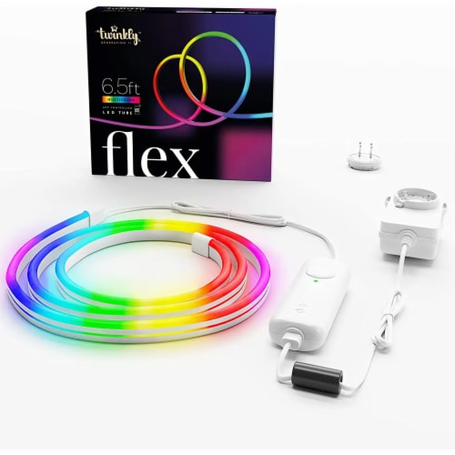Twinkly Flex App-Controlled Flexible Light Tube RGB (16 Million Colors) 6.5 feet Perspective: front