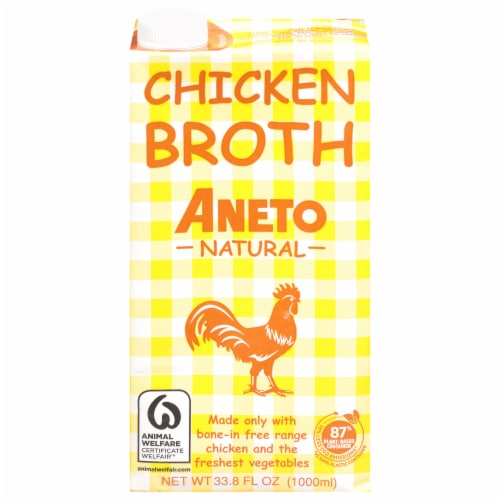 Caldo Natural Aneto Chicken Broth Perspective: front