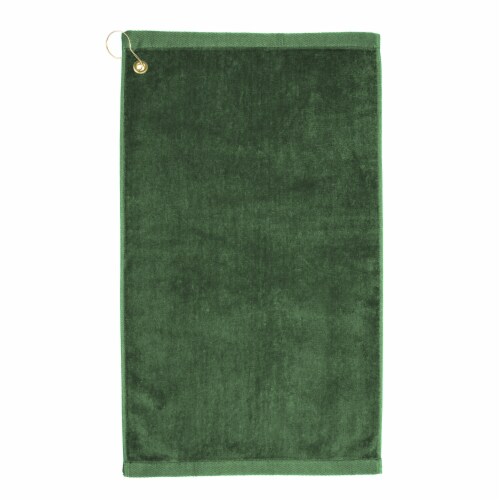 Premium Velour Golf Towel with Corner Hook &Grommet Placement-Hunter Perspective: front