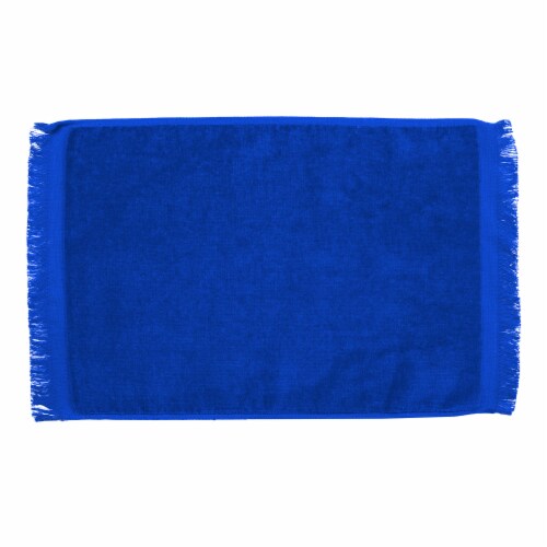 Premium Fringed Velour Spirit & Sport Towel 11 x18  Royal Perspective: front