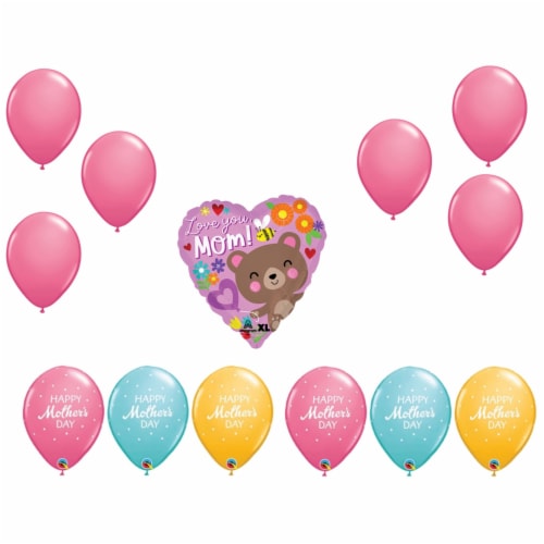 LOONBALLOON Mother's Day Theme Balloon Set-12x Latex Balloons Perspective: front