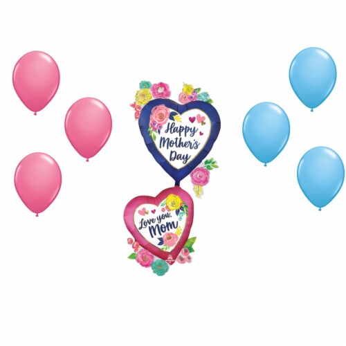 LOONBALLOON Mother's Day Theme Balloon Set, 52 Inch  6x Latex Balloons Perspective: front