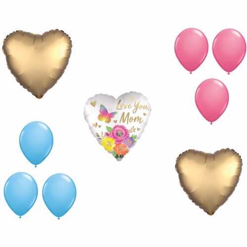 LOONBALLOON Mother's Day Theme Balloon Set, 28 Inch  6x Latex Balloons Perspective: front