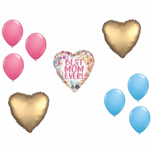 LOONBALLOON Mother's Day Theme Balloon Set, 6x Latex Balloons Perspective: front