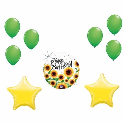 Birthday Theme Balloon Set, 18 inch 6x pcs latex Perspective: front