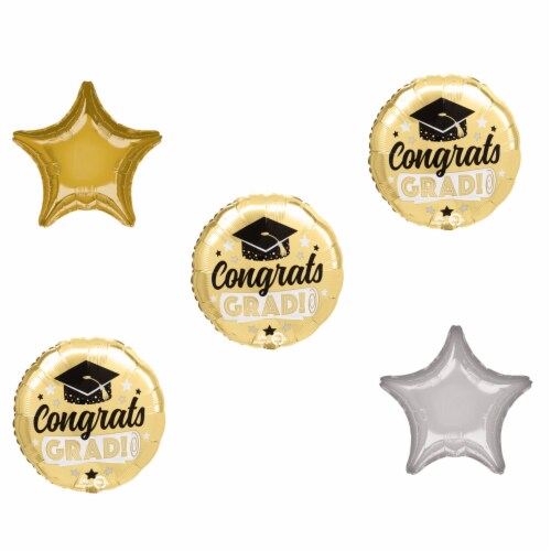 LOONBALLOON Graduation Grad Theme Balloon Set, 3x pcs Perspective: front