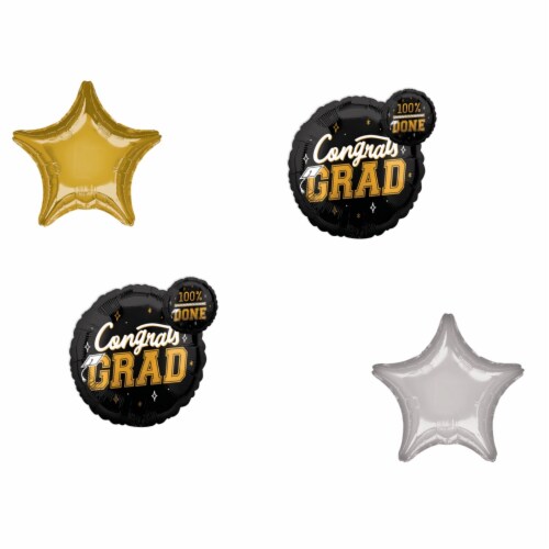 LOONBALLOON Graduation Grad Theme Balloon Set, 2x pcs Perspective: front