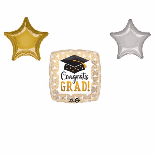 LOONBALLOON Graduation Grad Theme Balloon Set, Standard Perspective: front