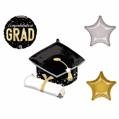 LOONBALLOON Grad Day Theme Balloon Set, Graduation Day 25 Perspective: front