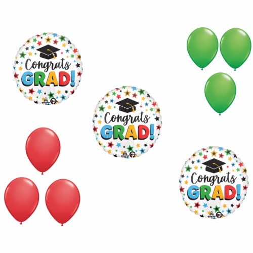 LOONBALLOON Graduation Grad Theme Balloon Set, 3x 6x Latex balloons Perspective: front