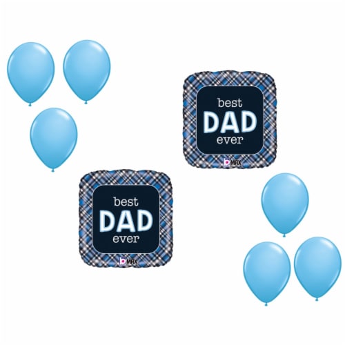 LOONBALLON Father's Day Theme Balloon Set, Standard Argyle Balloon and 6x latex balllons Perspective: front