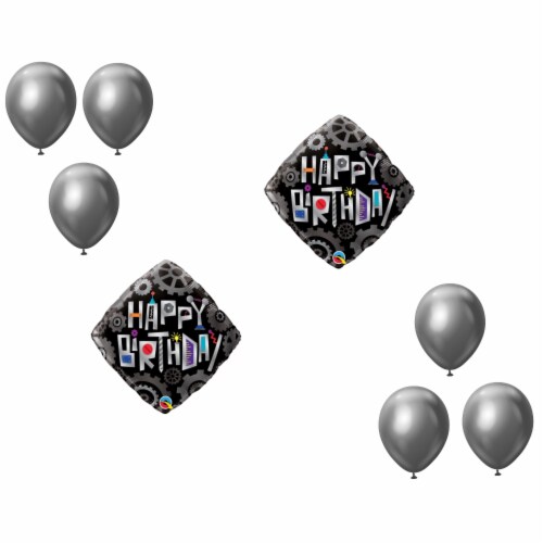 LOONBALLOON Robot AI Theme Balloon Set, Birthday Perspective: front