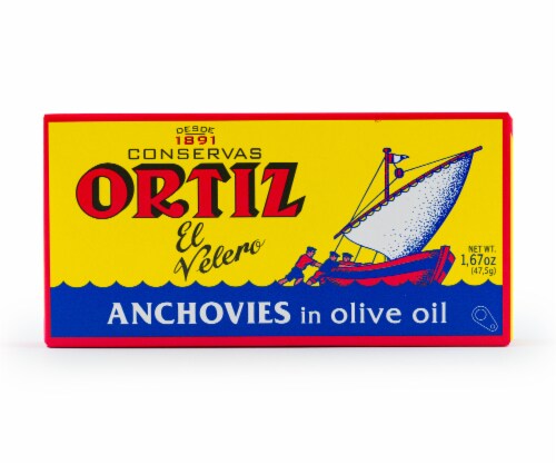 Ortiz Anchovies in Olive Oil Perspective: front