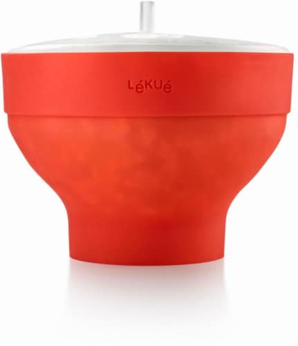 Lekue Microwave Popcorn Maker - Orange Perspective: front