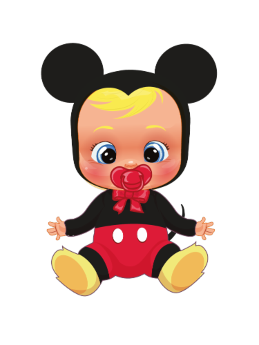 Cry Babies Tiny Cuddles Disney Mickey Doll Perspective: front