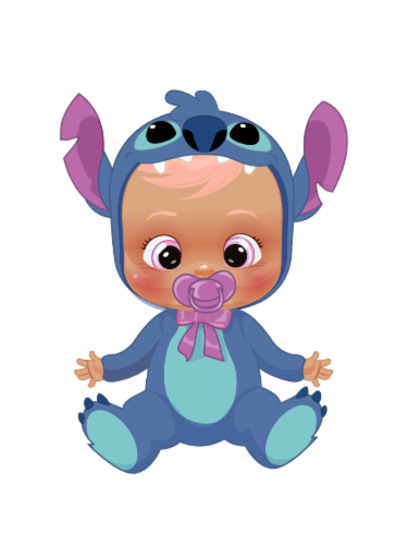 Cry Babies Tiny Cuddles Disney Stitch Doll Perspective: front
