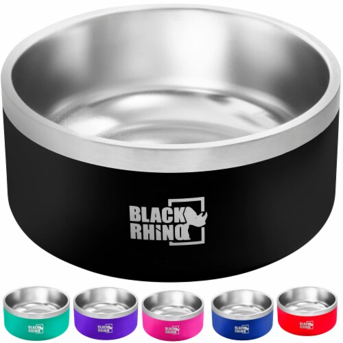 Black Stainless Steel Dog Bowl