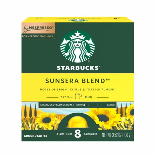 Starbucks by Nespresso Coffee Pods for Vertuo Machines Sunsera Blend Starbucks Blonde Roast Perspective: front