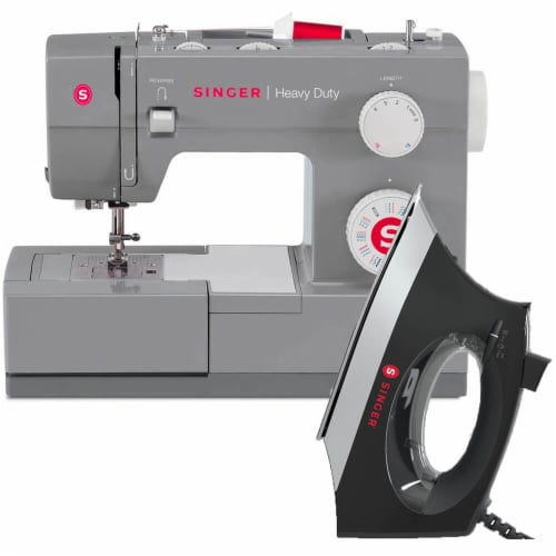 Singer 4432IRONKIT Heavy Duty 4432 Sewing Machine and SteamCraft Plus 2.0 Iron Bundle Perspective: front