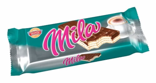 Sedita Mila Crispy Milk Cream Filled Chocolate Coated Wafer Perspective: front