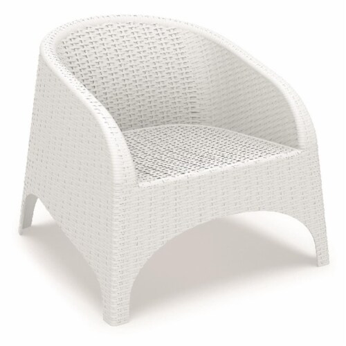 Compamia  Aruba Resin Wickerlook Chair White -  set of 2 Perspective: front