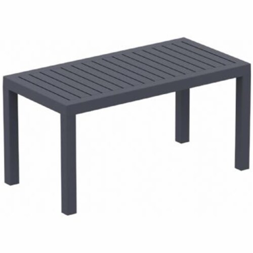 Ocean Rectangle Cofee Table Dark Gray Perspective: front