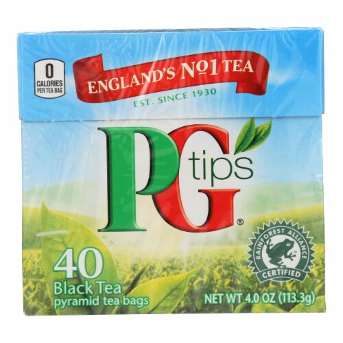 PG Tips Black Tea - Pyramid - Case of 6 - 40 Bags Perspective: front