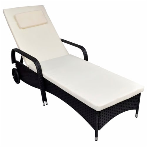 Rattan online sun lounger