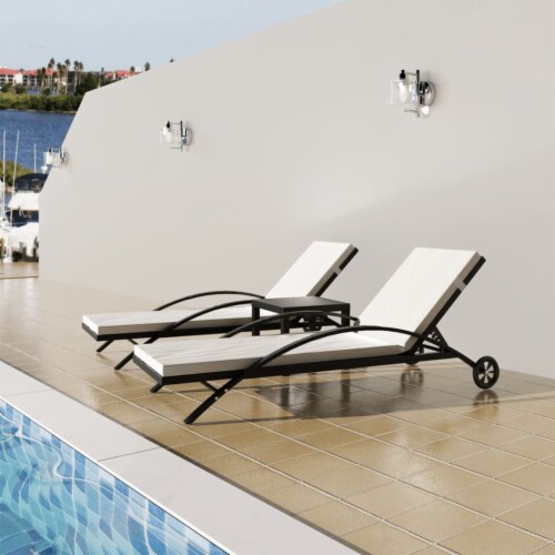 2 sun on sale loungers with table