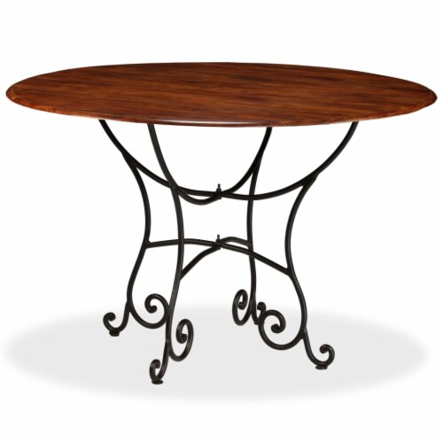 vidaXL Dining Table Solid Acacia Wood with Honey Finish 47.2 x29.9 Perspective: front