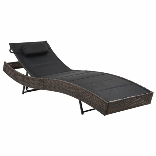 Brown rattan sun loungers discount