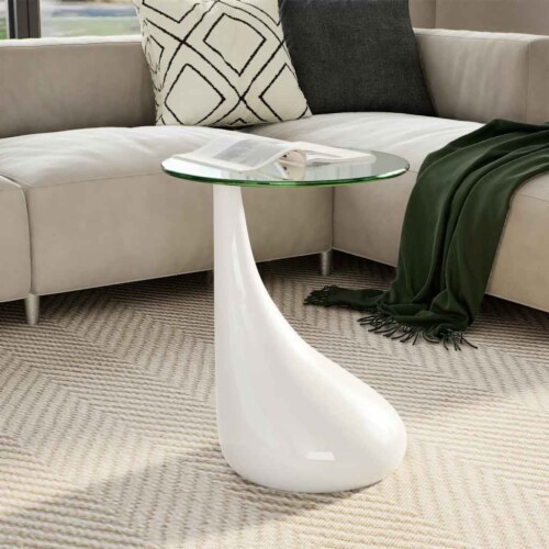 White gloss and glass coffee table hotsell