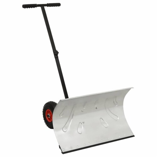 Manual Snow Shovel with Wheels Perspective: front
