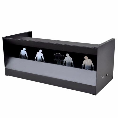 Magnetic Knockdown Pellet Catcher Shooting Target Zombie Design Perspective: front