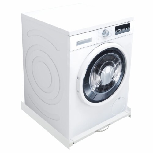 Stackable washer dryer pull online out shelf