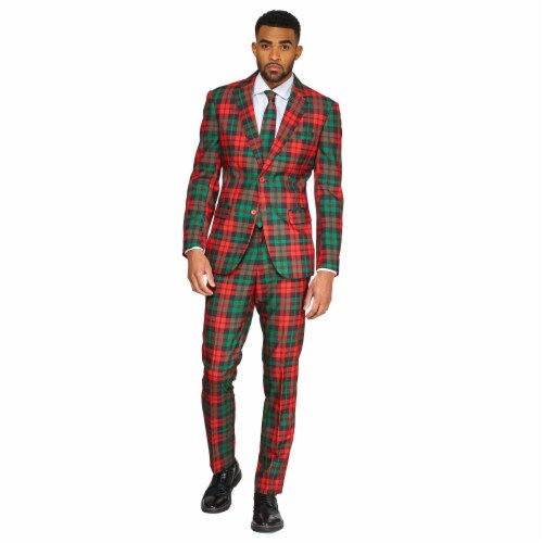 OppoSuits Green and Red Trendy Tartan Men s Adult Christmas Suit US48 3 Fred Meyer
