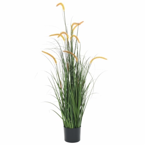 vidaXL Artificial Grass Plant with Cattail 53.1 Perspective: front