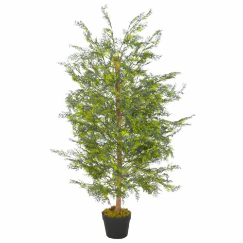 vidaXL Artificial Plant Cypress Tree with Pot Green 47.2 Perspective: front