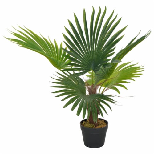 vidaXL Artificial Plant Palm with Pot Green 27.6 Perspective: front
