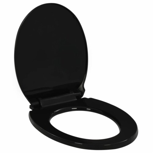 vidaXL Softclose Toilet Seat with Quickrelease Design Black, 16.7"x13