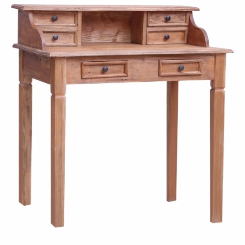 Vidaxl desk solid reclaimed wood deals