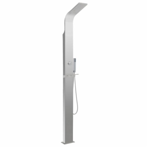 vidaXL Outdoor Shower Stainless Steel Curved 1 Fry s Food Stores