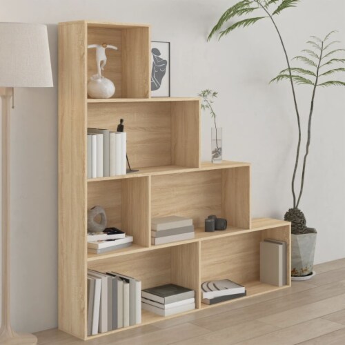 vidaXL Book Divider Sonoma Oak 61 x9.4 x63 Engineered Wood
