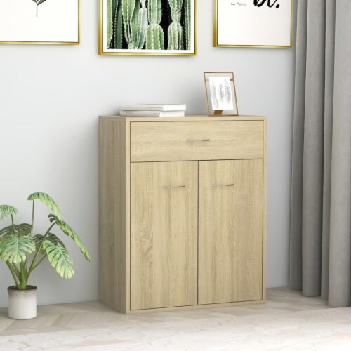 vidaXL Sideboard Sonoma Oak 23.6 x11.8 x29.5 Engineered Wood 1 set 23.6 x11.8 x29.5 Fry s Food Stores