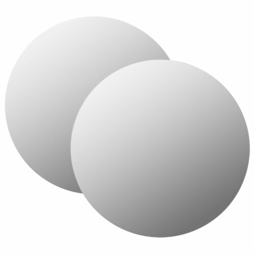vidaXL Wall Mirrors 2 pcs 15.8  Round Glass Perspective: front