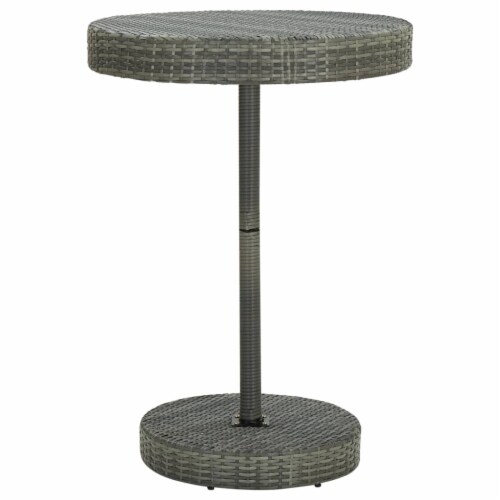 vidaXL Patio Table Gray 29.7 x41.7 Poly Rattan 29.7