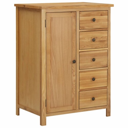 vidaXL Wardrobe 29.9 x20.5 x41.3 Solid Oak Wood Perspective: front